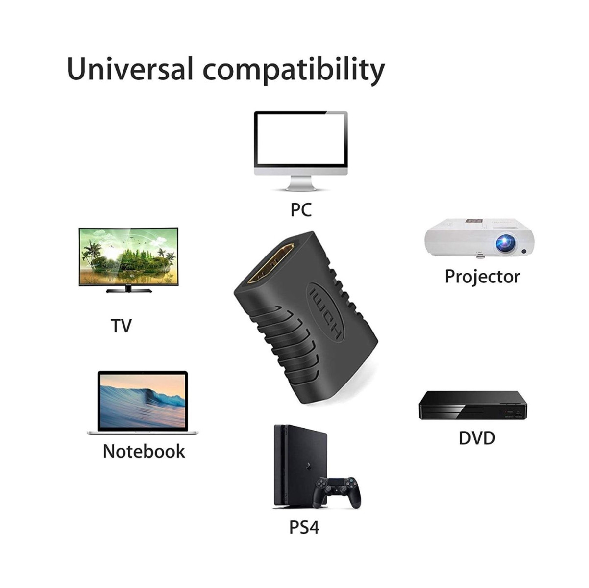 Miniatura 3 de Unión / Empalme Hdmi A Hdmi 1080p Hembra